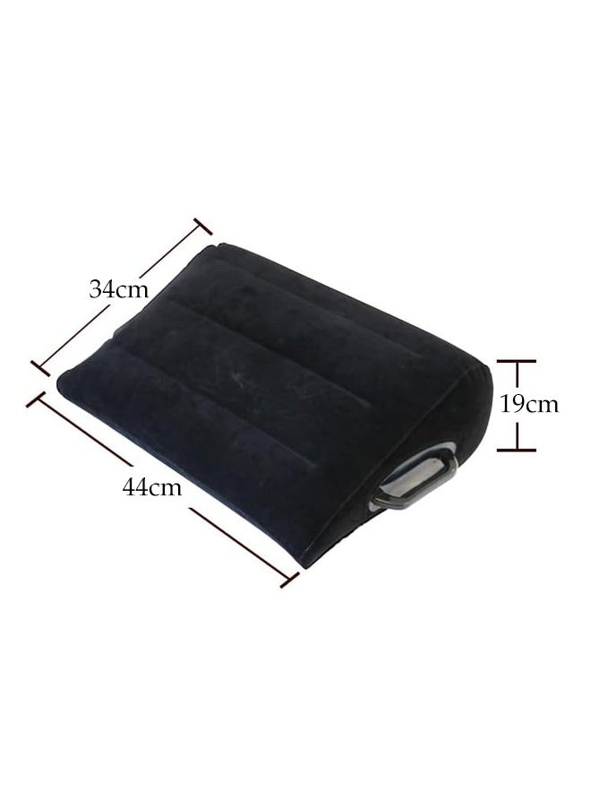 DUNISO Inflatable Orthopedic Pillow, Leg Raising Pillow, Triangular Portable Cushion, Comfortable Leg Pillow, Fast Inflation And Deflation Valve, Adjustable Tilt, Provide Support, Sleep Aid, Pain Relief, Foot And Ankle Injury And Rehabilitation Wedge Cushion, Black - Image 5