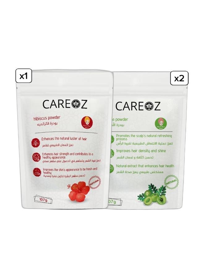 كير اوز مجموعه كيروز الثلاثية المطلقة للعناية بالشعر – أملا مضاعفة + كركديه للتقوية واللمعان - Image 1