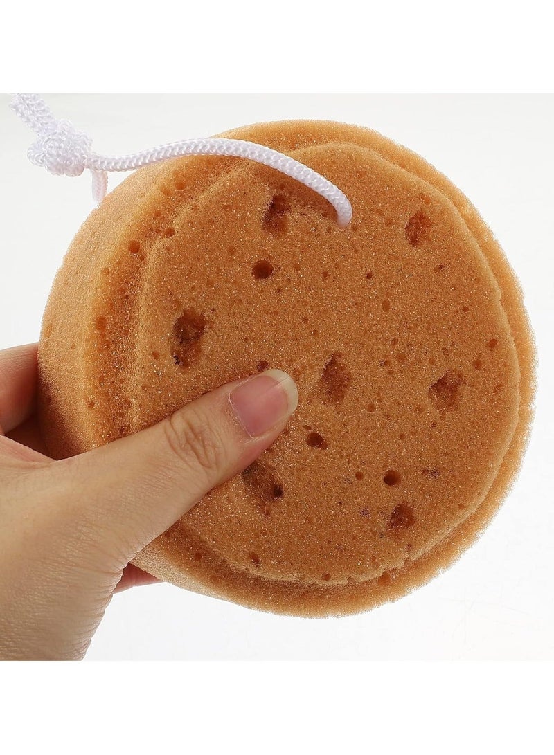 Captaintech 4pcs Body Loofah Scrubber, Exfoliating Bath Sponge, Shower Brush Soft Scrubber Skin Cleaning Spa Massager Towel Body Scrubberwash Sponge for Women Men Kids - Image 5
