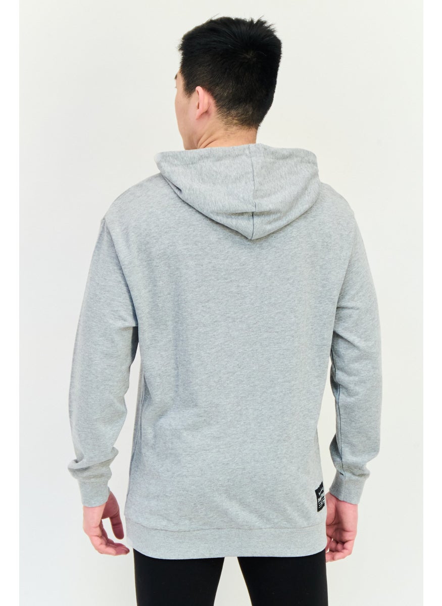 Paul Frank Men Long Sleeves Brand Logo Hoodie, Grey  - Image 2