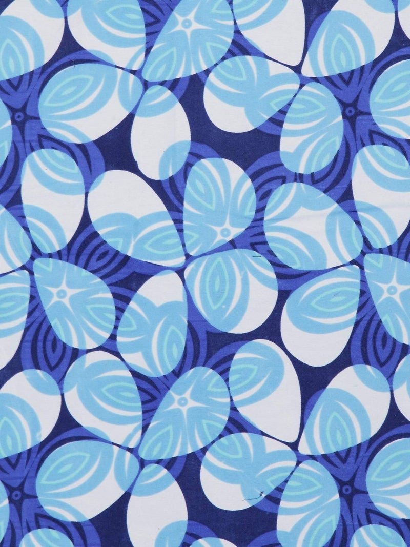Fashion String 144 TC Microfibre Blue Double Bedsheet with 2 Pillow Covers - Image 4