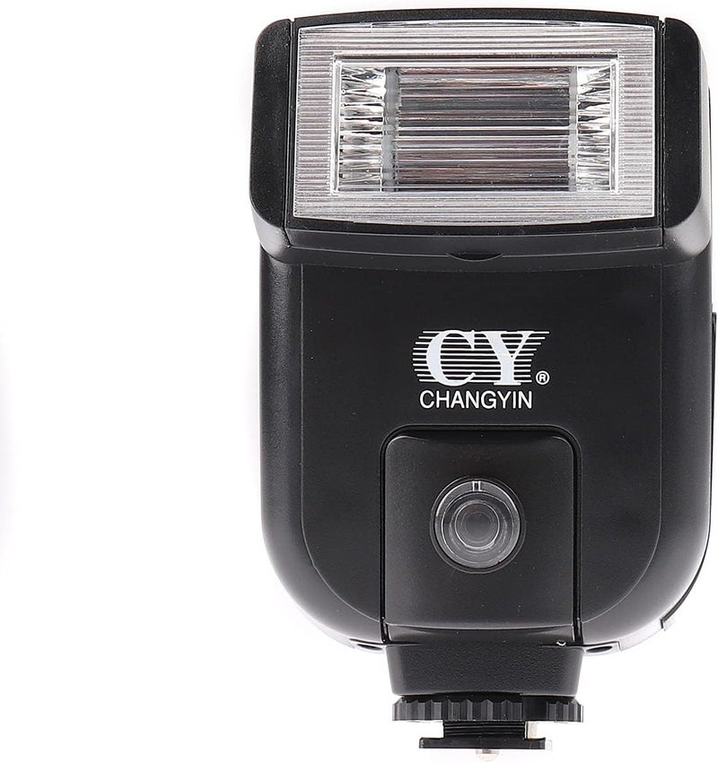 FocusFoto YINYAN CY-20 Universal Hot Shoe On-Camera Flash Speedlite Electronic Speedlight with Sync Port for Nikon Canon Panasonic Olympus Pentax Alpha Digital DSLR Camera Flash Light - Image 2