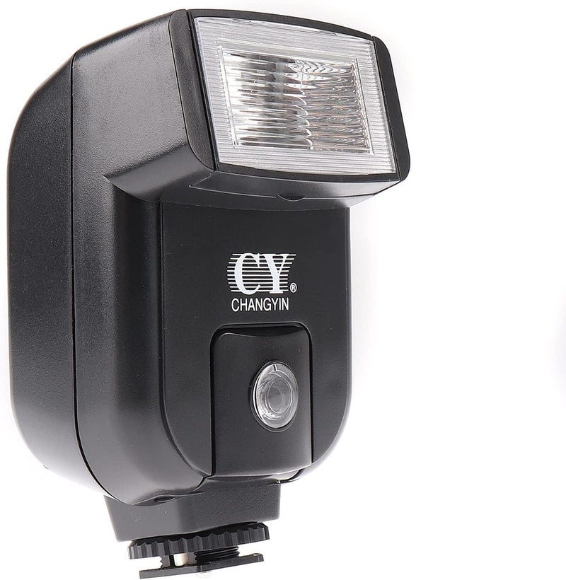 FocusFoto YINYAN CY-20 Universal Hot Shoe On-Camera Flash Speedlite Electronic Speedlight with Sync Port for Nikon Canon Panasonic Olympus Pentax Alpha Digital DSLR Camera Flash Light - Image 4