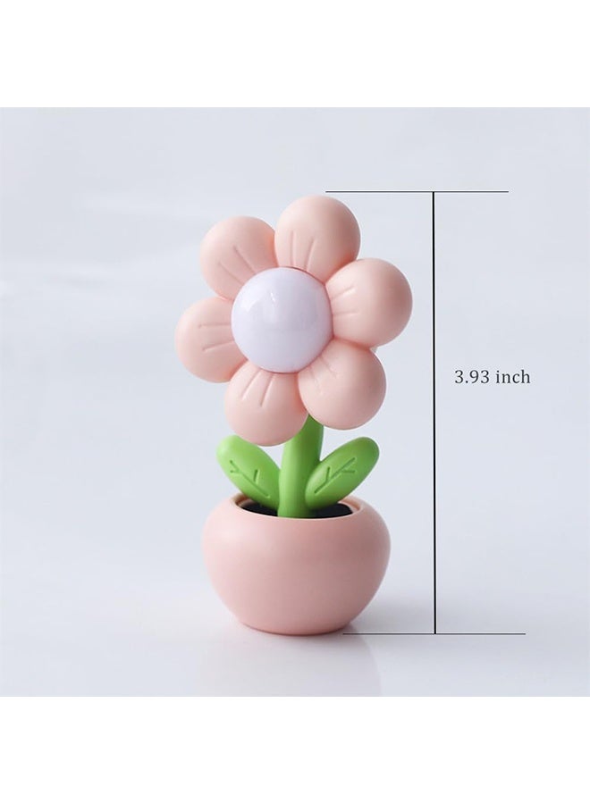 Flower Night Light for Kids, Cute Small Sunflower Night Light, Warm Light, Battery Operated (Pink) - Image 2