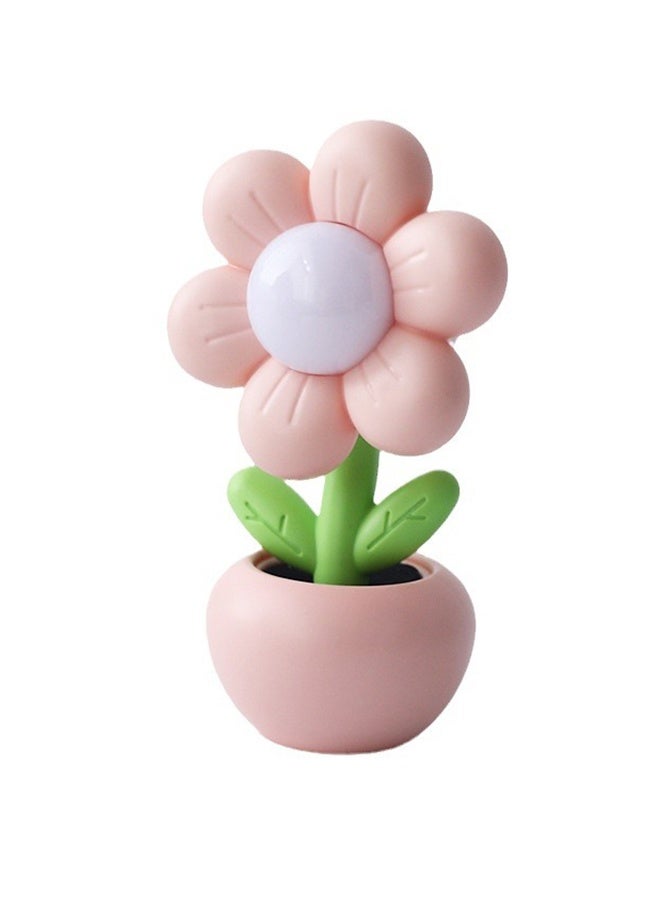 Flower Night Light for Kids, Cute Small Sunflower Night Light, Warm Light, Battery Operated (Pink) - Image 1