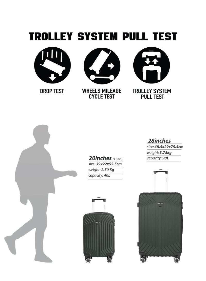 PARAJOHN Parajon large Size Lightweight ABS Hardside Spinner Luggage Trolley -28 Inch | Carrying 30KG 4-Wheel Hardshell Suitcase-Army Green - Image 5