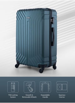 PARAJOHN Winso ABS Hardside Spinner Check In Large Luggage Trolley 28 Inch Army Green  - Image 2