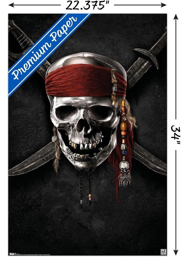 Home Trove Trends International Pirates Of The Carribbean 4 Teaser Wall Poster 22.375" X 34"  - Image 3