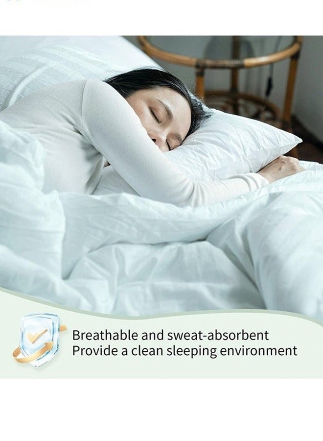 ARSTID Disposable Bed Sheets for Travel, Portable Disposable Bedding Set with Bed Sheet*1/Quilt Cover*1/Pillowcases*2 Disposable Bed Sheets King Size for Travel Business Trip Camping Hotel (4PCS - 1PACK) - Image 2