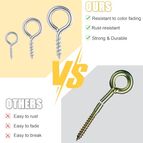 Romeda 720PCS Small Screw Eye Pins, 3 Styles of Mini Eye Screws, Eyelet Pins Hooks for DIY Crafts, Art Projects, Tiaras and Jewelry Making - Silver - Image 3