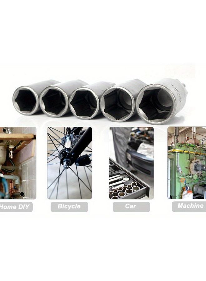 12Pcs 6 19mm Deep Socket Hex Wrench Set 1 4 Inch Hex Shank Long Shaft Impact Bolt Remover - Image 4