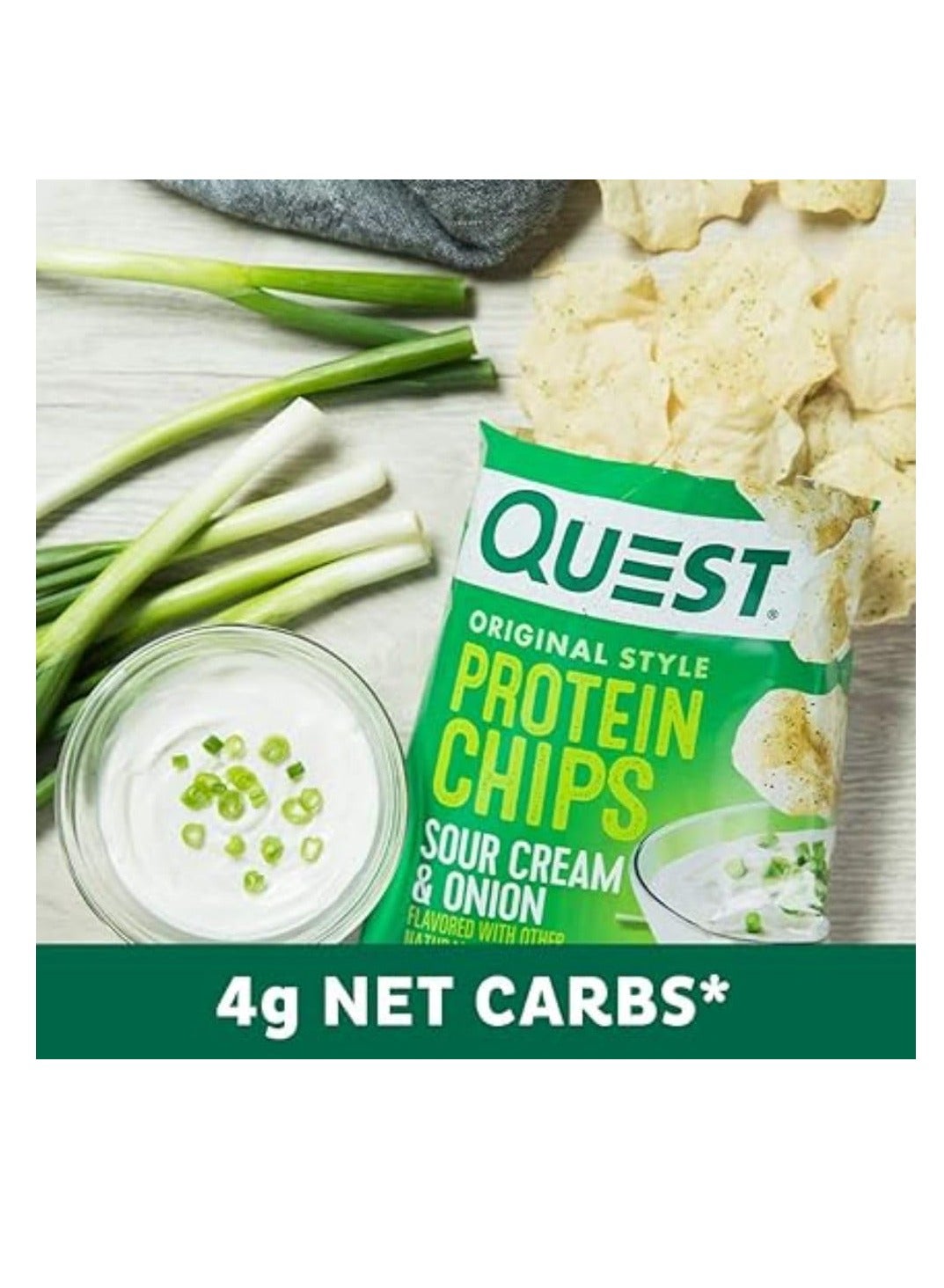 Quest Original Style Protein Chips Sour Cream & Onion ( 32G Pack Of 8 )
