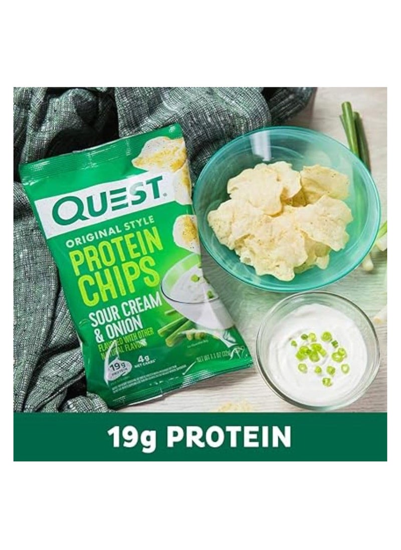 QUEST NUTRITION - Quest Original Style Protein   Chips Sour Cream & Onion ( 32g Pack of 8 ) - Image 1