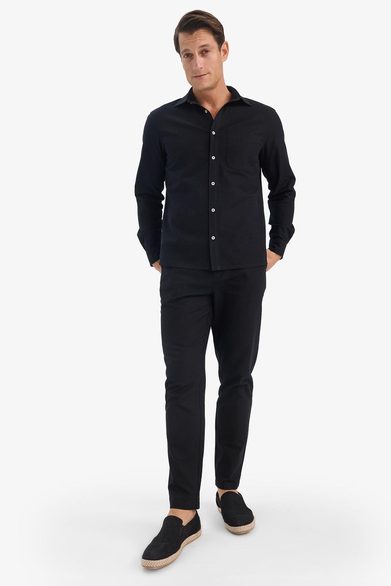 DeFacto Black Man Jogger Slim Fit Cotton Trousers Casual - Image 4