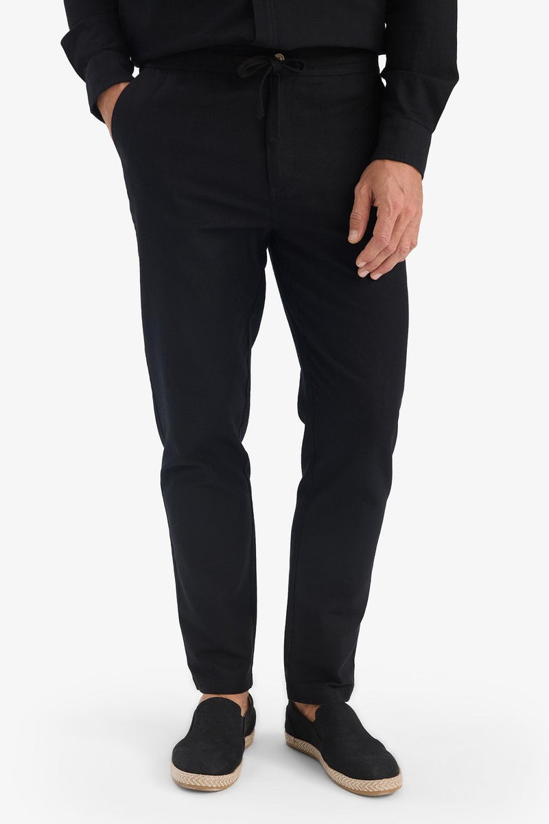 DeFacto Black Man Jogger Slim Fit Cotton Trousers Casual - Image 5