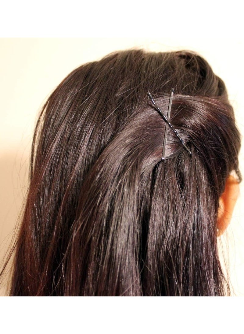 24 Pieces Hair Bobby Pins – Black Hair Grips, Straight Plate Hair Pins for Hair Styling – U Shaped and Flat Hair Clips for Girls, Women, Kids – Secure and Durable Hair Accessories Set - Image 3