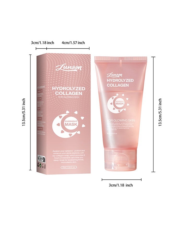 Hydrolyzed Collagen , Overnight Peel Off Hydrolyzed Collagen Facial Mask for Elasticity & Hydration, Tight Skin, Reduce Sagging & Dullness, 75ML(Brush Included) - pzsku/ZD1E81D2FB9E2ED92BC0BZ/45/_/1736303125/35367f53-96d0-40c2-bd94-8e067d78396b