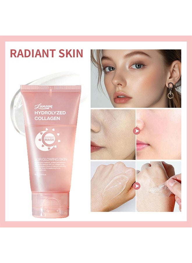 Hydrolyzed Collagen , Overnight Peel Off Hydrolyzed Collagen Facial Mask for Elasticity & Hydration, Tight Skin, Reduce Sagging & Dullness, 75ML(Brush Included) - pzsku/ZD1E81D2FB9E2ED92BC0BZ/45/_/1740041378/e560ba8a-4bd4-413c-a64a-e1a9246d42f4