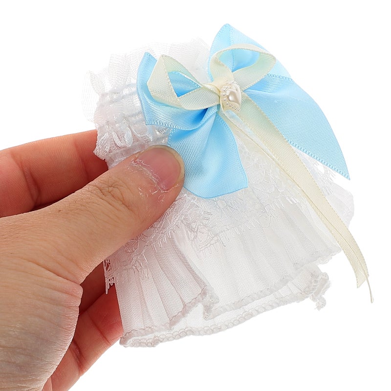 1 Pair Of Halloween Lolita Lace Gloves Cute Sleeve Ruffled Floral Lace Elastic Bracelet Women Wrist For Wedding Halloween Tea Party - Image 3