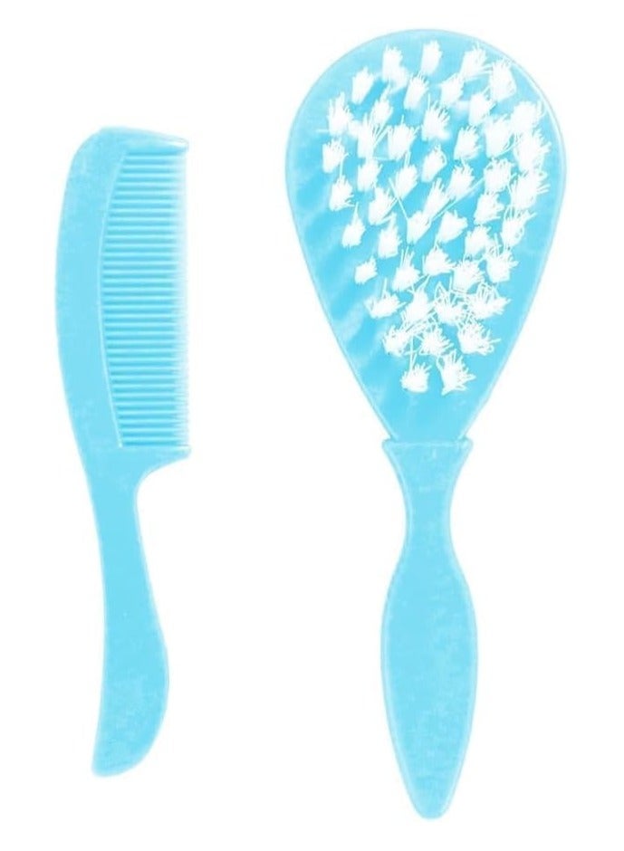 Soft Bristles Hairbrush and Comb for Massaging the Heads of Newborns, Infants and Toddlers - Baby Brush and Comb - Assorted Colors - Image 2