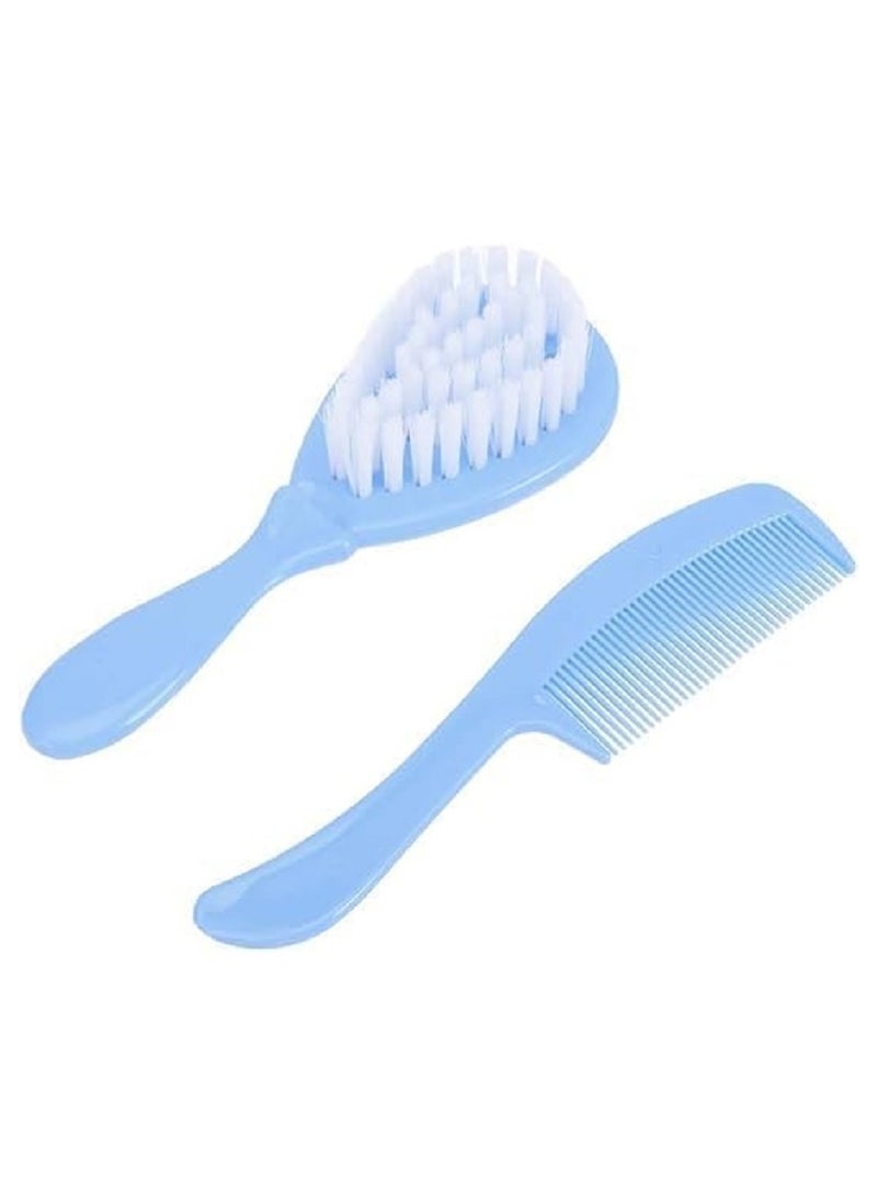 Soft Bristles Hairbrush and Comb for Massaging the Heads of Newborns, Infants and Toddlers - Baby Brush and Comb - Assorted Colors - Image 1