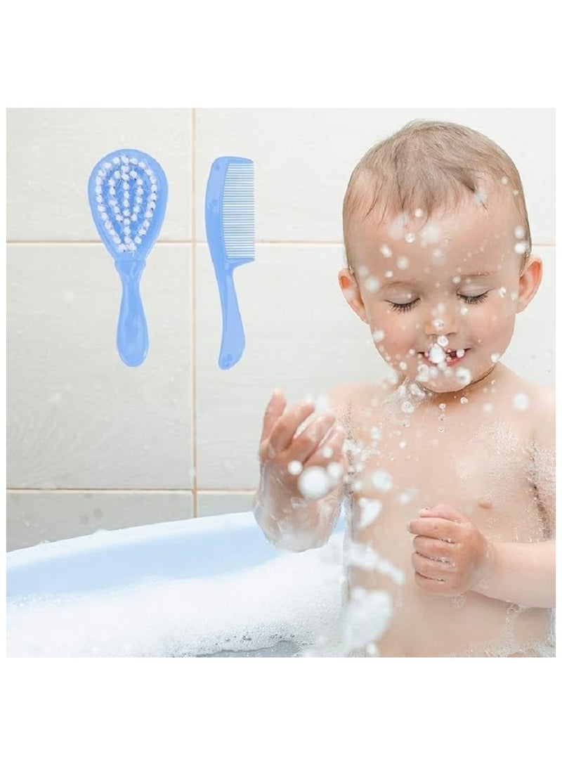 Soft Bristles Hairbrush and Comb for Massaging the Heads of Newborns, Infants and Toddlers - Baby Brush and Comb - Assorted Colors - Image 5