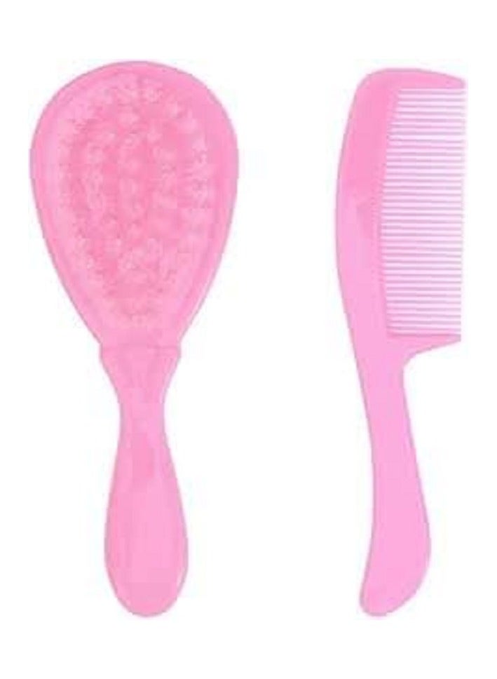 Soft Bristles Hairbrush and Comb for Massaging the Heads of Newborns, Infants and Toddlers - Baby Brush and Comb - Assorted Colors - Image 3