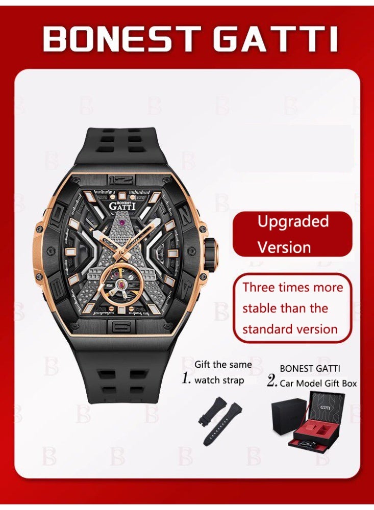 bonest gatti Men's Fully Automatic Mechanical Watch Limited Edition Trendy Fashion Sports Night Light Watch - Image 1