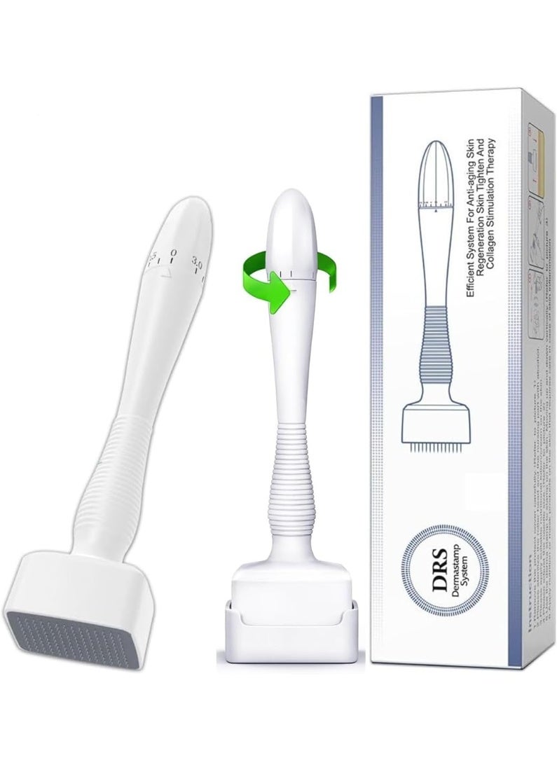 Adjustable facial derma roller – a skincare tool with 140 titanium microneedles for home use - Image 1