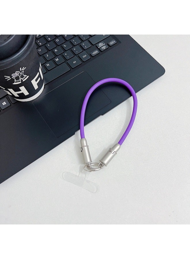30CM Mobile Phone Data Cable Lanyard Charging Lanyard Fast Charging PD Charging Lanyard Charging Line Silicone Lanyard-Color:Orange Red Ctoc  - Image 5