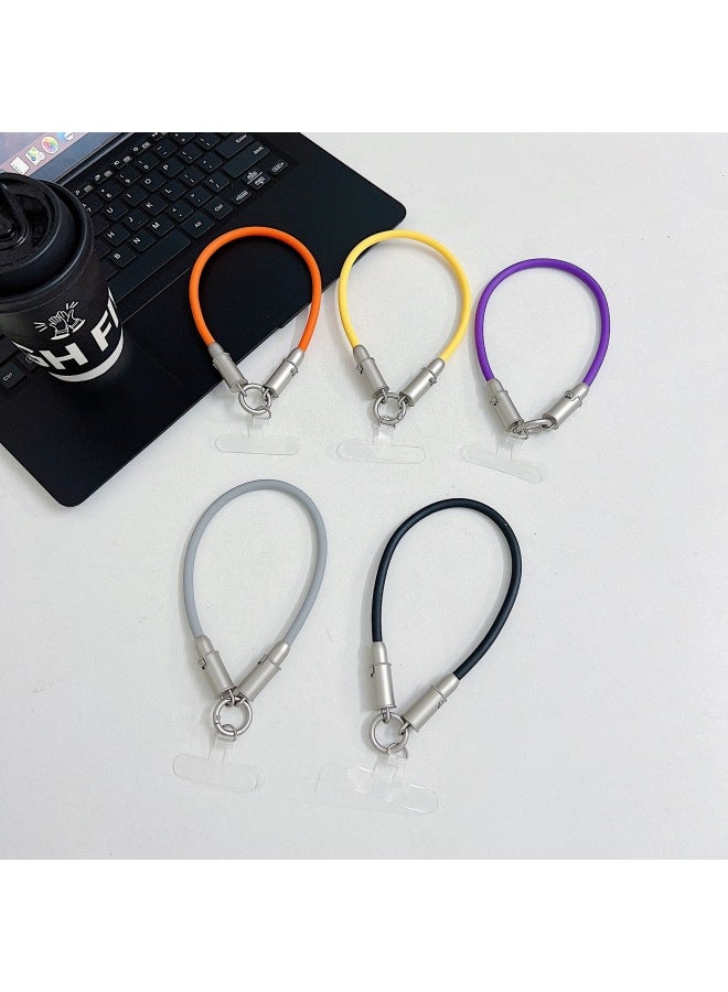 30CM Mobile Phone Data Cable Lanyard Charging Lanyard Fast Charging PD Charging Lanyard Charging Line Silicone Lanyard-Color:Orange Red Ctoc  - Image 3