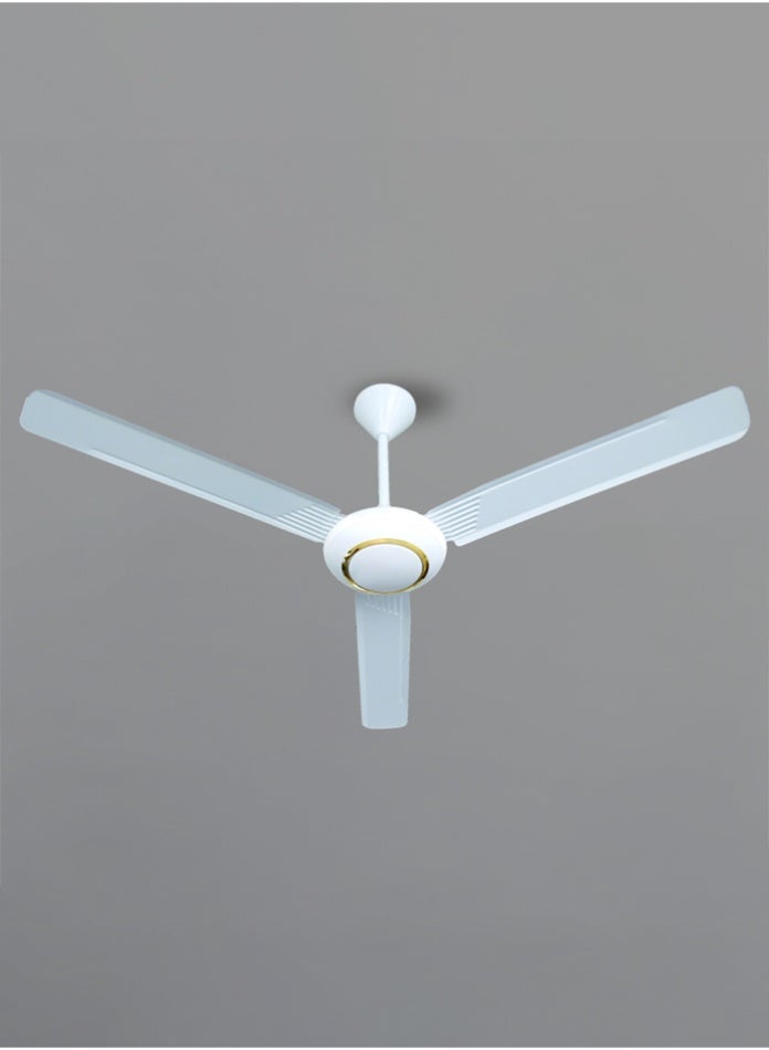 مودي مروحة سقف ثلاثية الشفرات مقاس 56 بوصة مع تحكم بخمس سرعات - للاستخدام الداخلي، موفرة للطاقة، هادئة التشغيل، مثالية لغرف النوم وغرف المعيشة (ديكور ذهبي) - Image 3