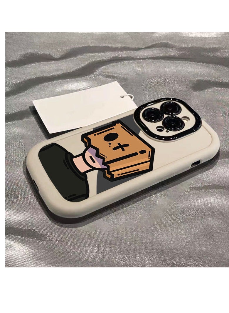 NIBEMINENT Box Boy Protective TPU Case Cover For iPhone 15 Pro Max, White