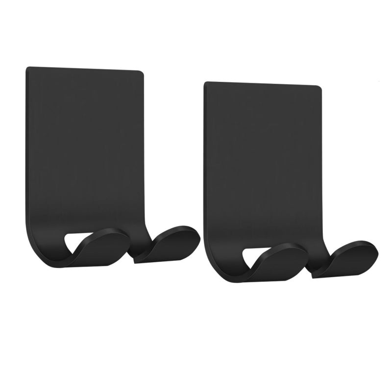 Viadom Razor Holder Shaver Hook Hanger Stand(2 Pack)Heavy Duty Self Adhesive Hooks Stainless Steel Sticky Wall Hooks,Shower Hook for Razor,Bathroom Kitchen Organizer for Plug Robe Towel Loofah Bathrobe Coat - Image 1