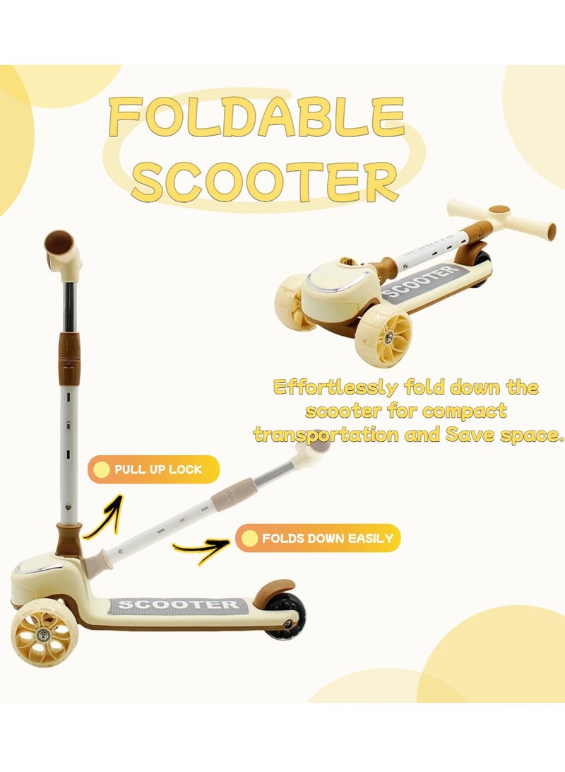 إيزي فيتشور سكوتر ركل للأطفال من إيزي فيوتشر: تصميم قابل للطي، مقبض قابل لضبط الارتفاع، عجلات LED، فرامل خلفية للأعمار من 3 إلى 8 سنوات - Image 2