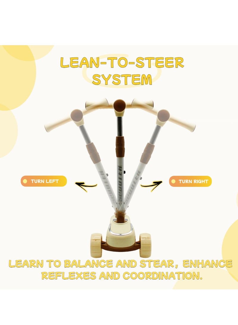 إيزي فيتشور سكوتر ركل للأطفال من إيزي فيوتشر: تصميم قابل للطي، مقبض قابل لضبط الارتفاع، عجلات LED، فرامل خلفية للأعمار من 3 إلى 8 سنوات - Image 4