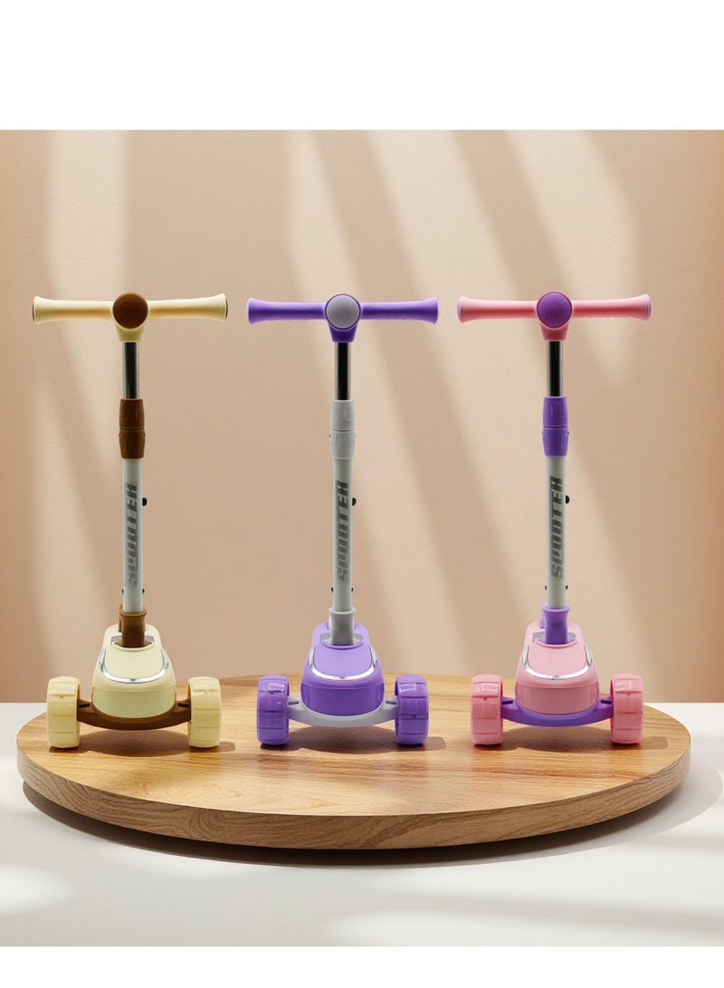 إيزي فيتشور سكوتر ركل للأطفال من إيزي فيوتشر: تصميم قابل للطي، مقبض قابل لضبط الارتفاع، عجلات LED، فرامل خلفية للأعمار من 3 إلى 8 سنوات - Image 5