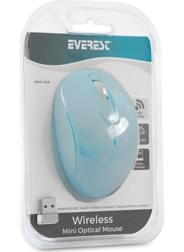 Everest - SMW-666 USB Blue Optical Wireless Mouse - Image 1