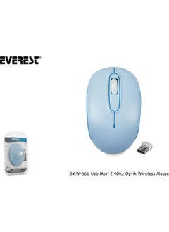 Everest SMW-666 USB Blue Optical Wireless Mouse  - Image 5