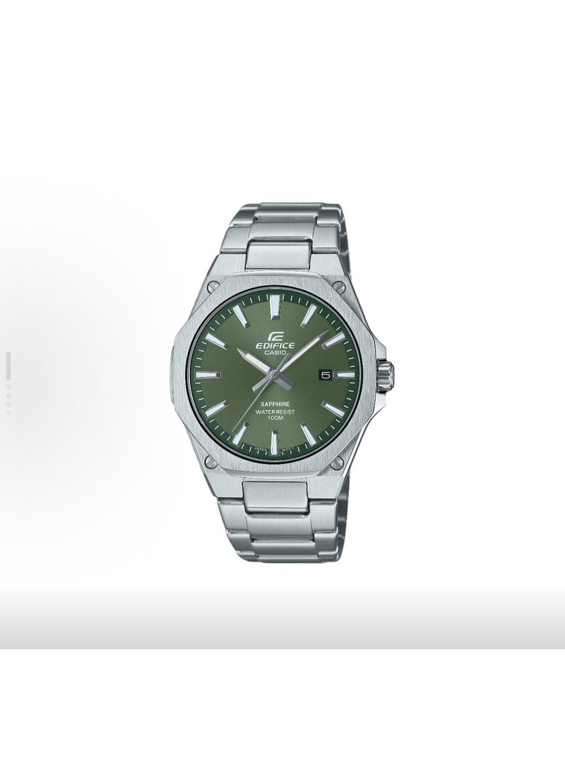 EDIFICE Casio 100-meter water-resistant quartz movement, stainless steel strap, Japanese and Korean men's watch - Image 1