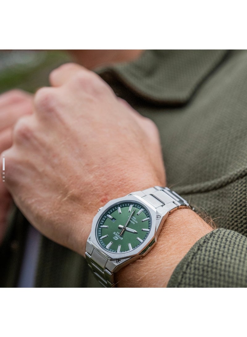 EDIFICE Casio 100-meter water-resistant quartz movement, stainless steel strap, Japanese and Korean men's watch - Image 2