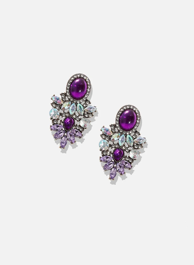 SOHI Shimmering Rhinestone StatementArtificial  Earring Jewellery