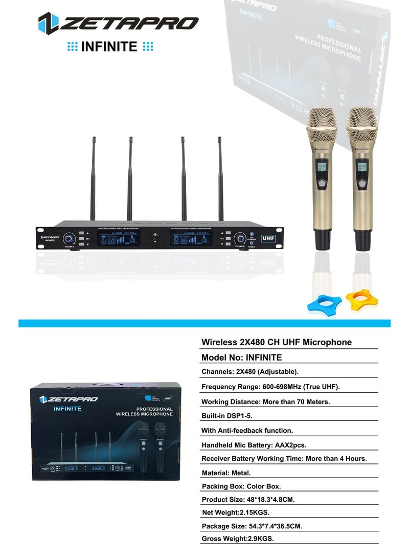 Zetapro INFINITE Wireless UHF Microphone System - Image 1