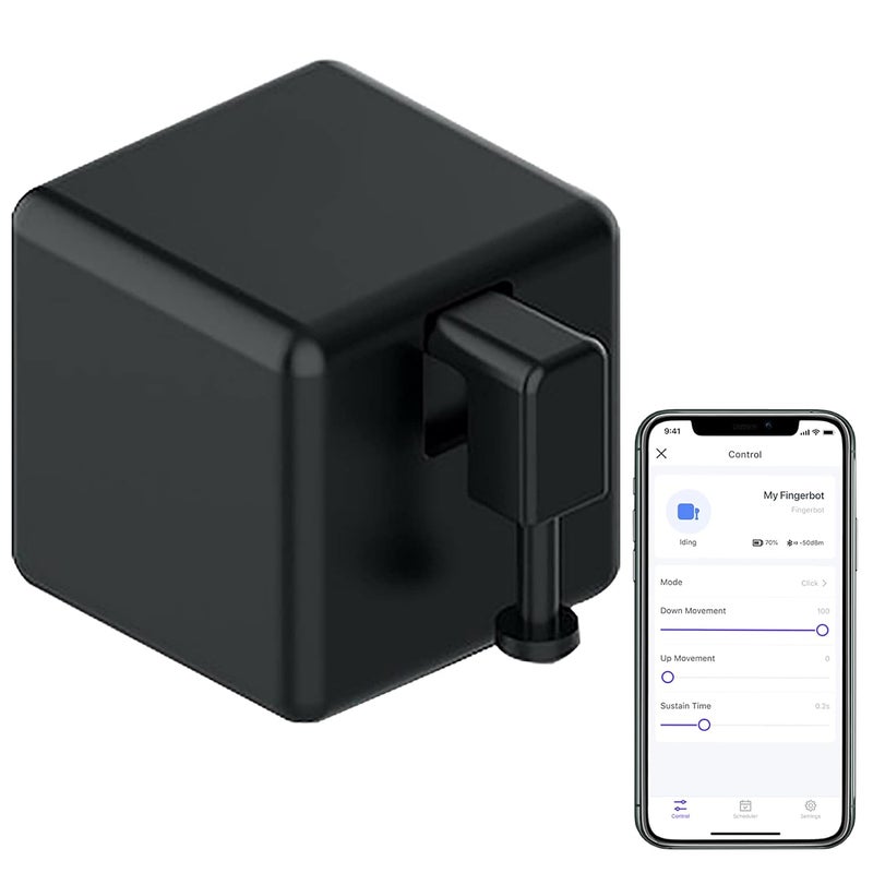 SENCKIT Smart Switch Button Pusher - Bluetooth Fingerbot with App Control for Home Automation (Black) - Image 1