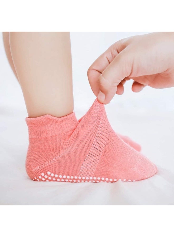 SHOWAY Unisex Kids Non Slip Ankle Socks For Infants 6 Pieces Non Slip Socks (pack of 6) - Image 5