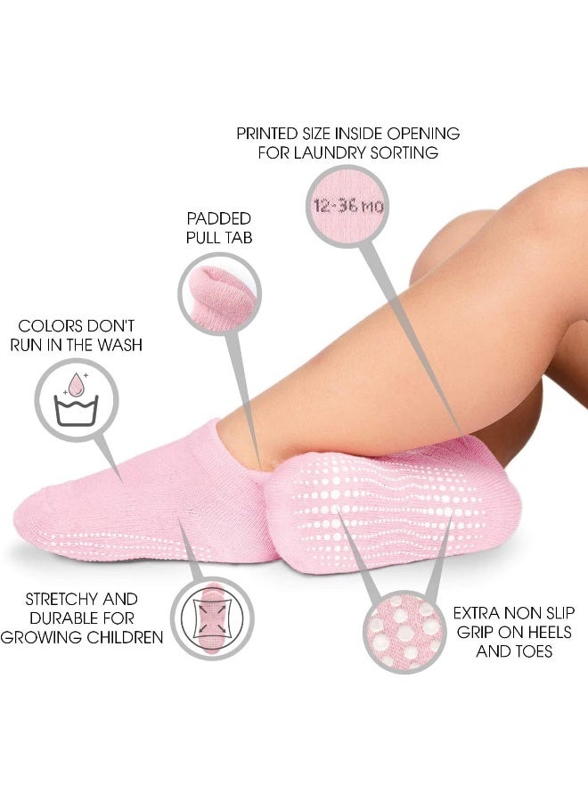 SHOWAY Unisex Kids Non Slip Ankle Socks For Infants 6 Pieces Non Slip Socks (pack of 6) - Image 4