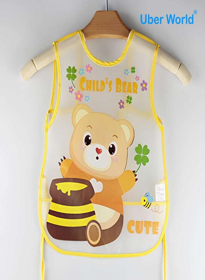 Uber World Waterproof Apron | Plastic Bib | Feeding Bibs | Washable and Reusable | Baby Feeding Products |Full Torso Coverage Apron for Toddlers 1-5 Year (3) - Image 5