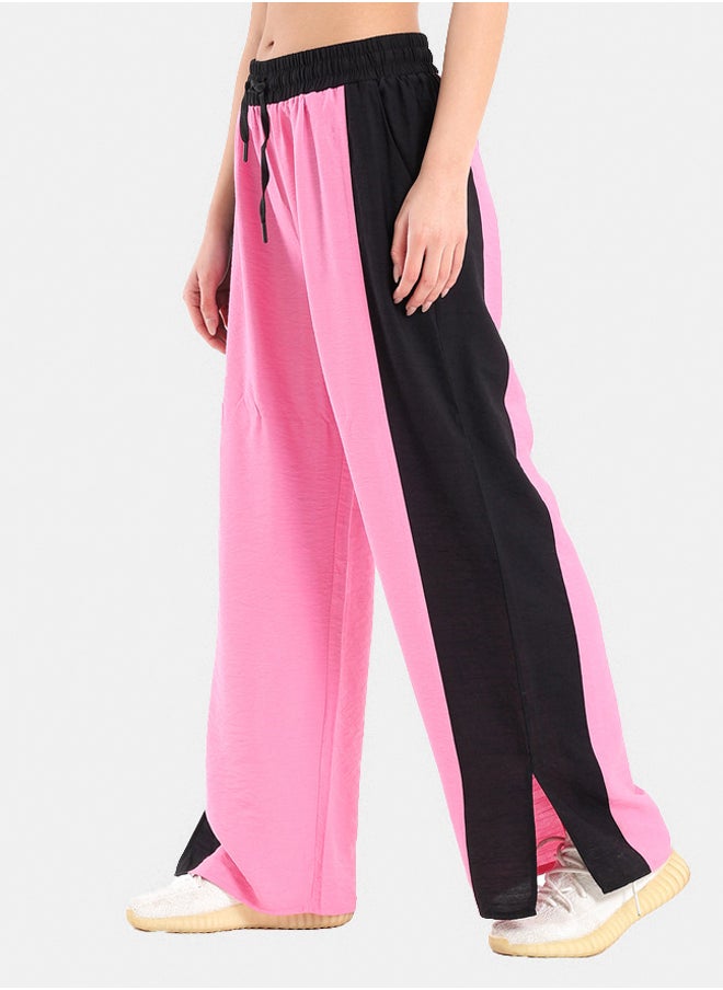 Clue - Color Block Pants with Slits - Image 1