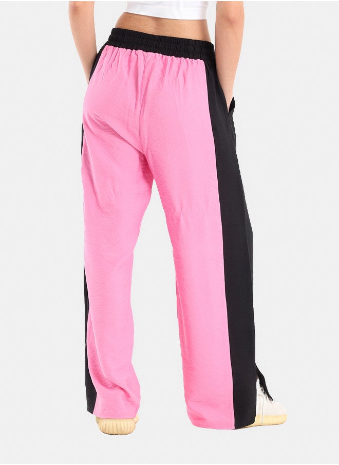 Clue - Color Block Pants with Slits - Image 1