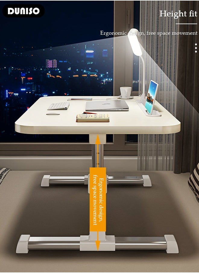 DUNISO - Laptop Desk for Bed, Adjustable Laptop Bed Tray Table With Eye-protection lamp, Portable Lap Desks with USB Charge Port and Foldable Legs for Computer and Laptop - Image 1